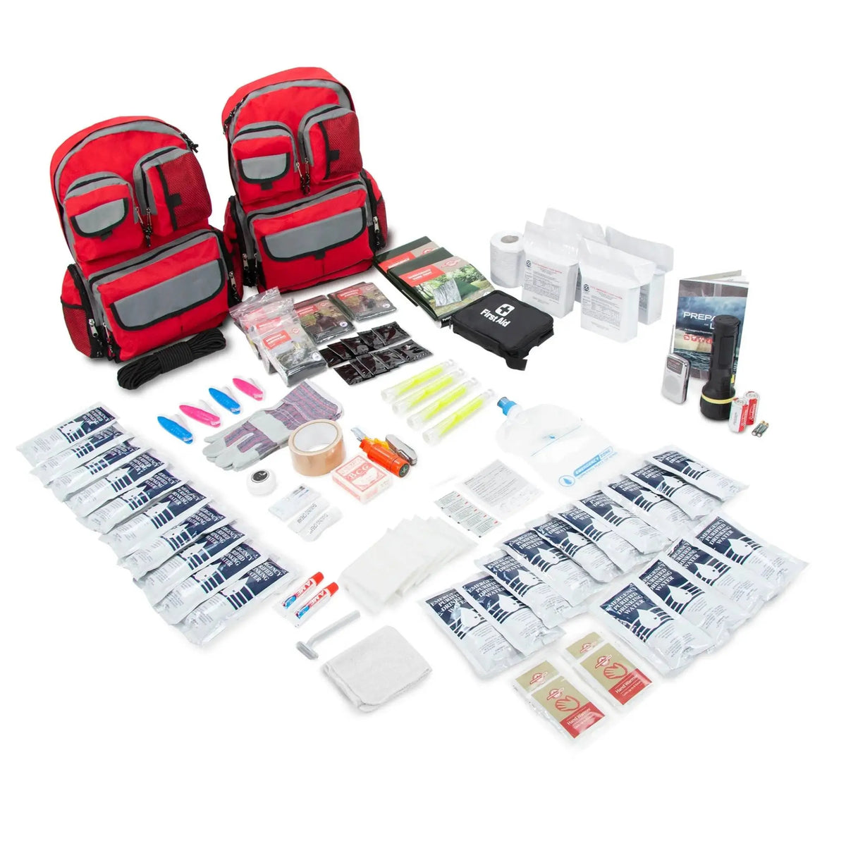 guardian go bag 4 person contents displayed on white background