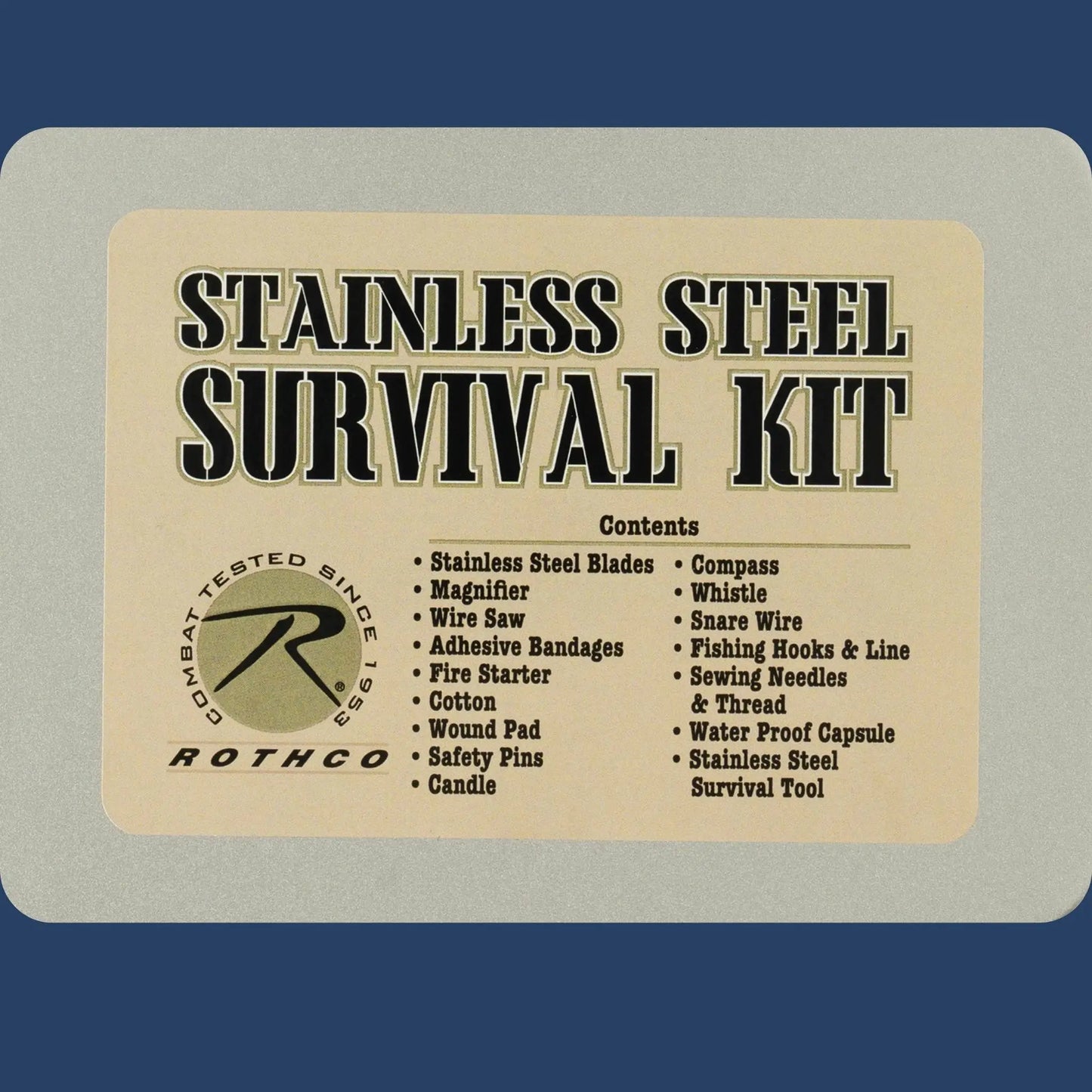 content list for pocket guard stainless steel survival kit for your pocket