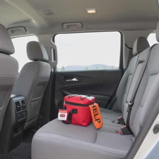 video of firstmile kit in back seat of car