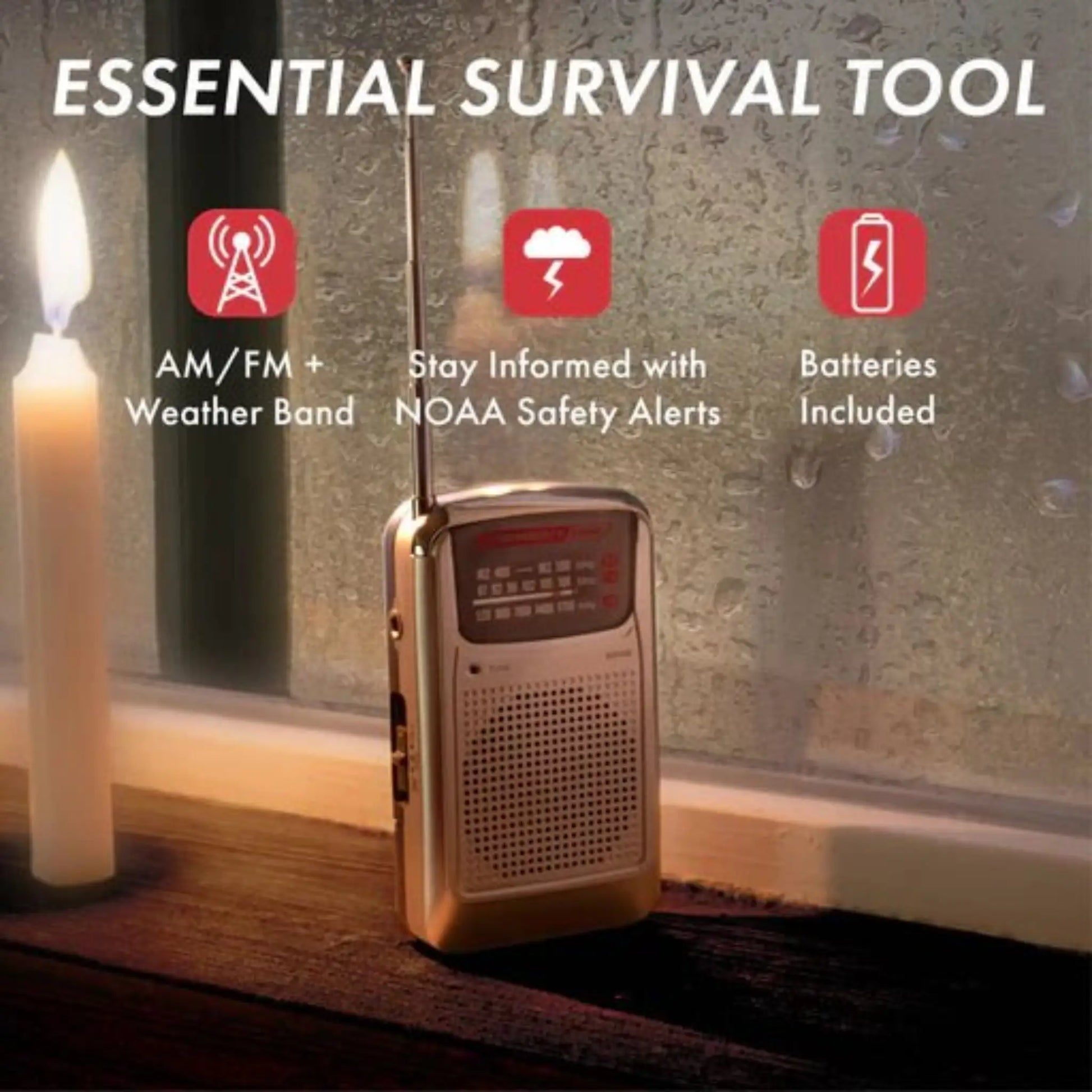 details of radio included in rapidshield home emergency survival kits