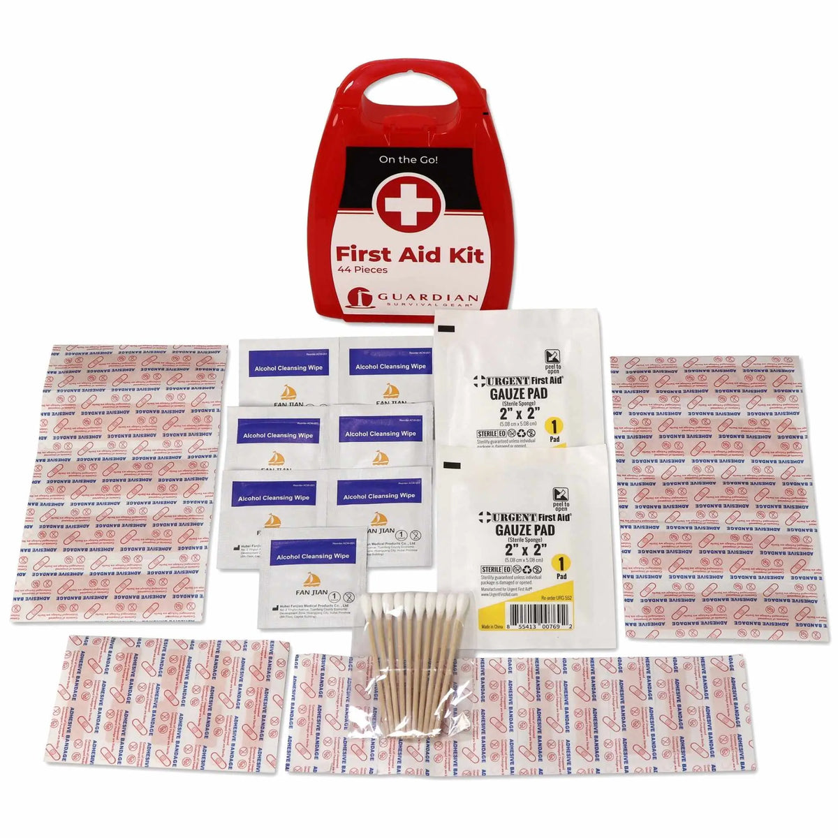 Compact first aid kit in a hard case with a carry handle, included in the SideBySide emergency kit
