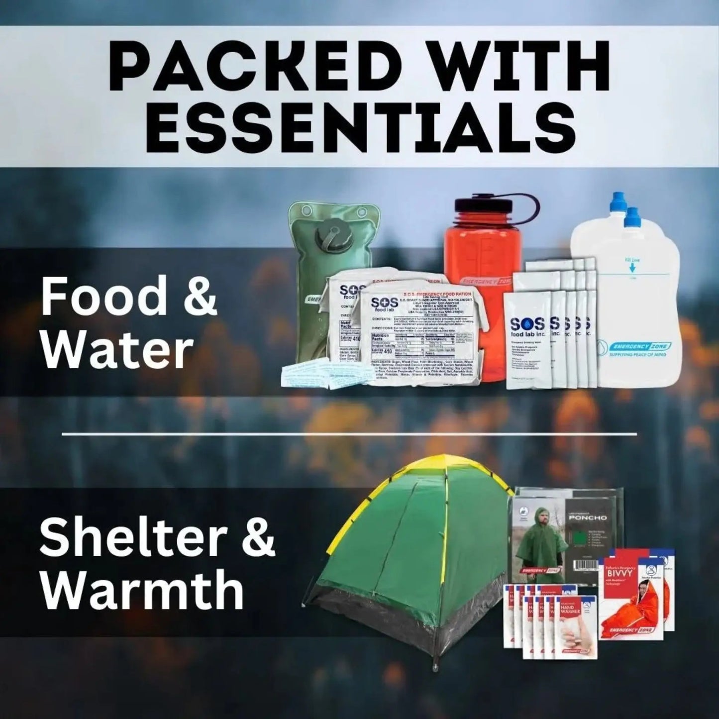 StealthShield urban bug out bag complete contents including survival gear food and water