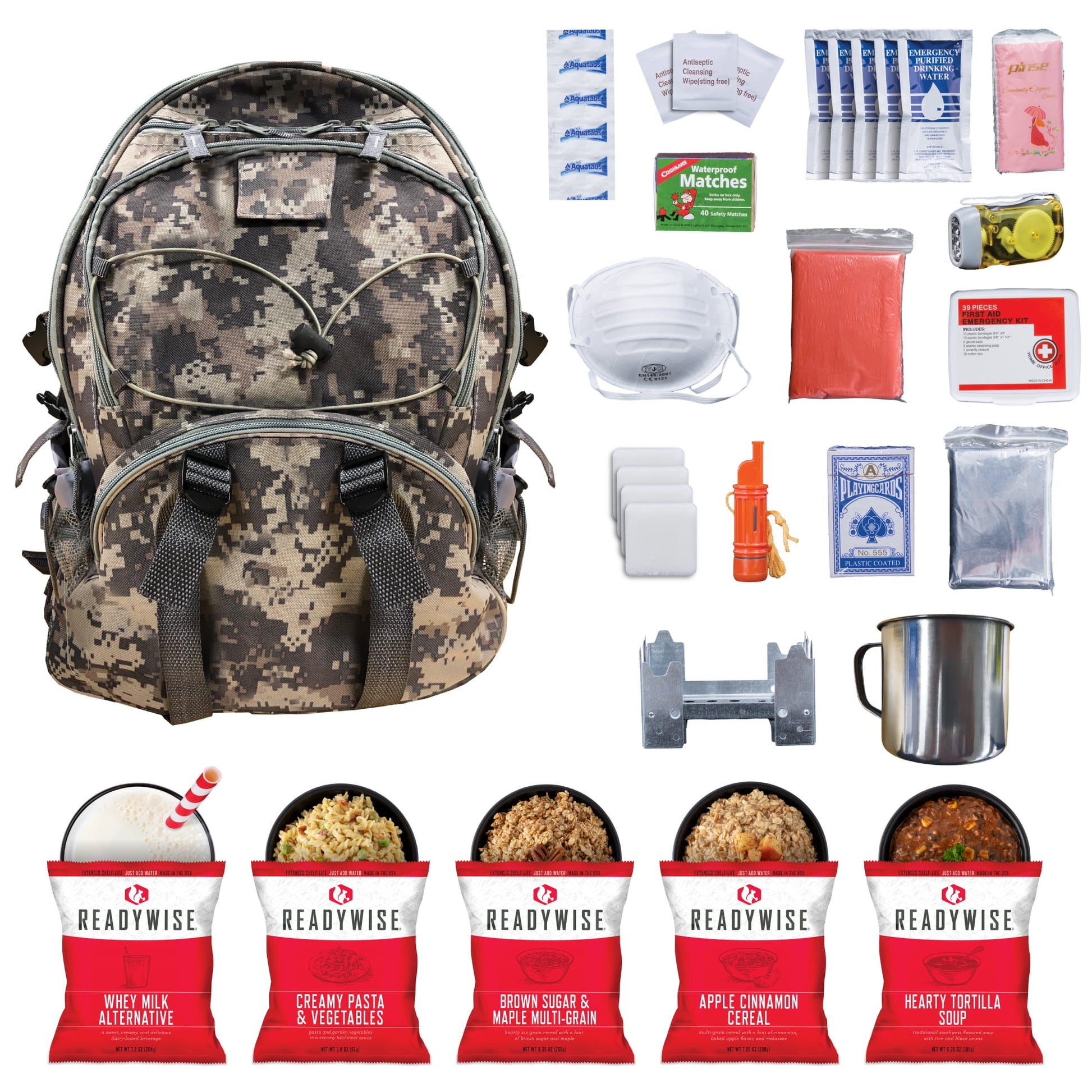 SureStep Camo view with contents displayed for emergency preparedness