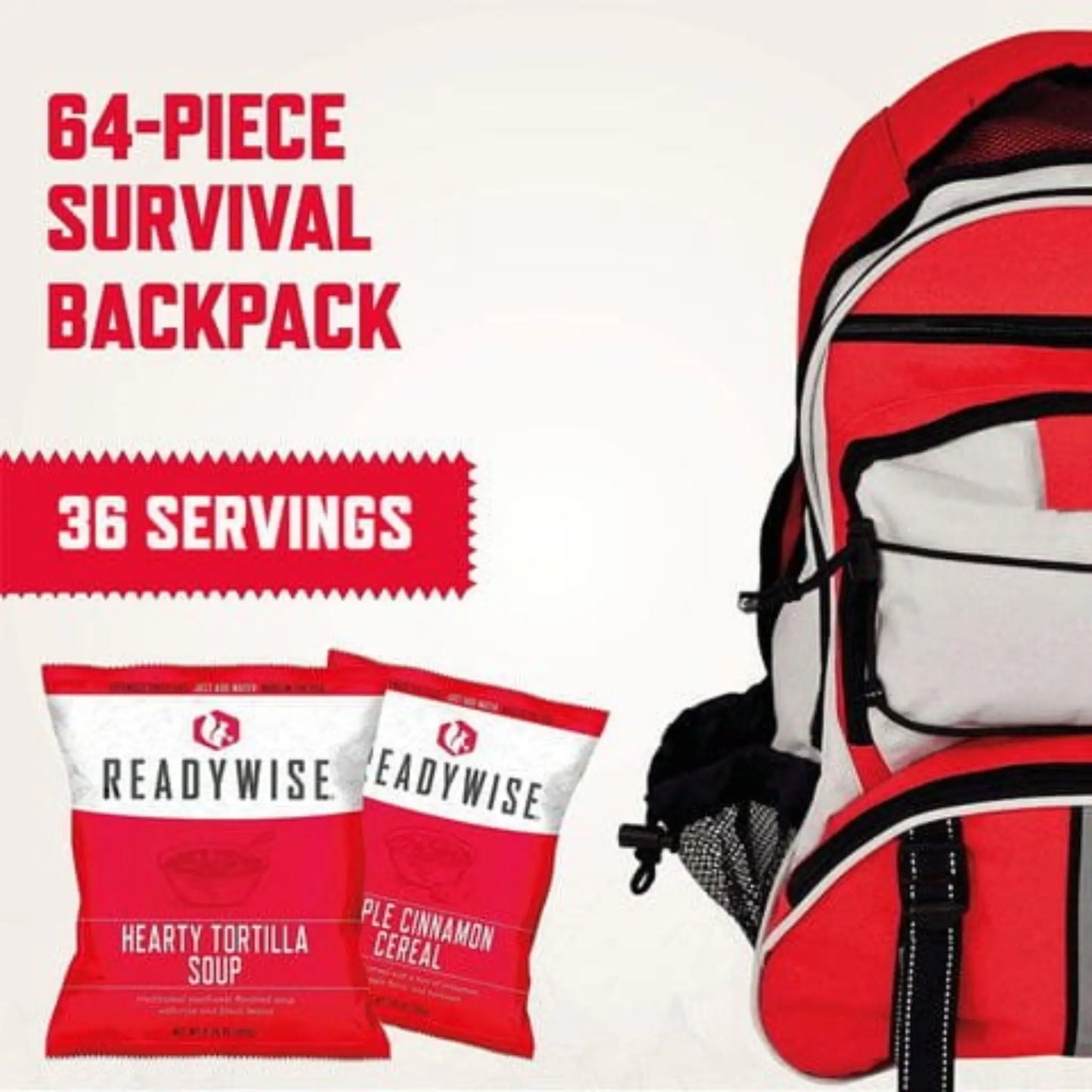 surestep emergency backpack 36 meal servings with 25 year shelf life