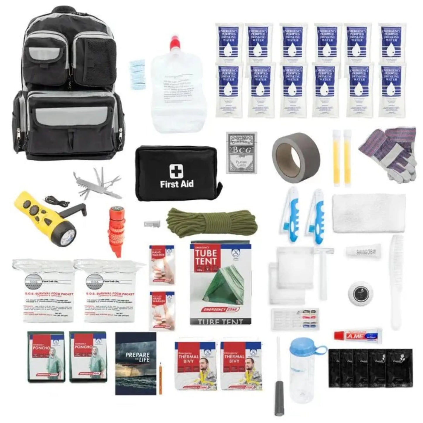 Urban Escape Gear urban bug out bag complete contents overview for 2 people